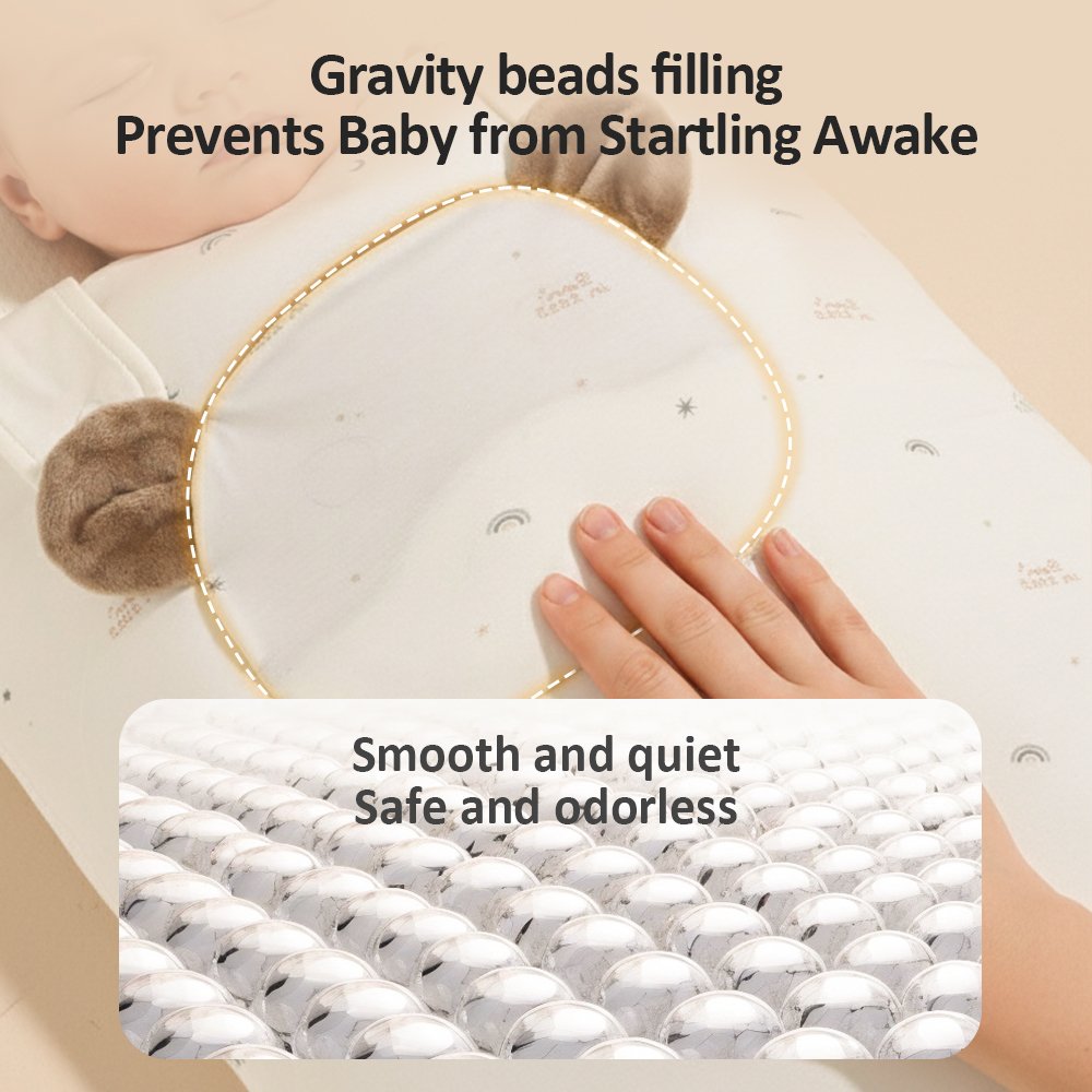 gravity beads filling baby swaddle